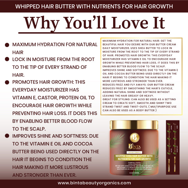 Whipped Hair + Body Butter For Both Hair Growth | Skin Health
