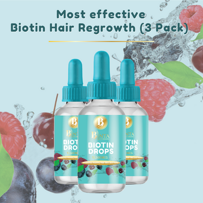 Most Effective Biotin Drops Hair Regrowth (3 Pack)