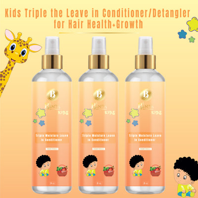 Kids Triple The Leave In Conditioner / Detangler For Hair Health Growth